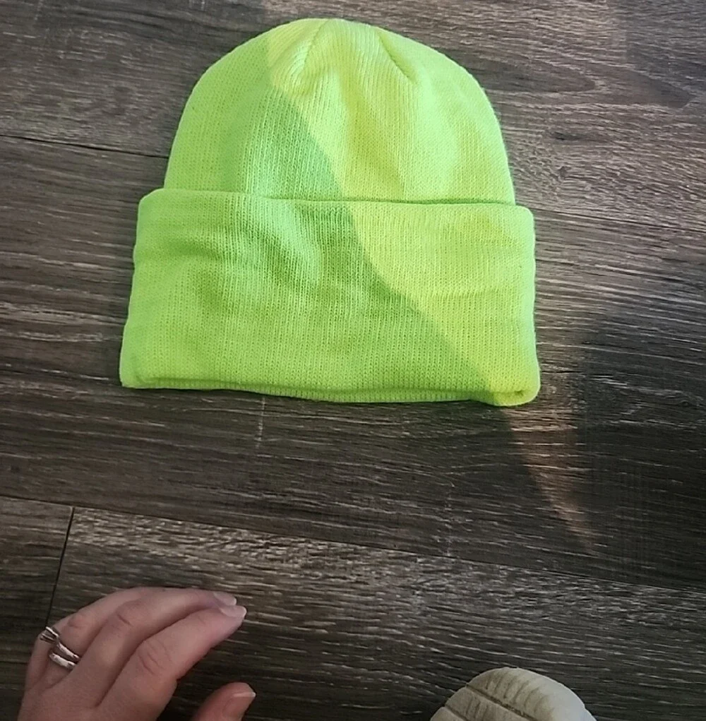 The North Face Big Box Beanie  Safety Green - One Size Fits All